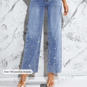 Straight Leg Pearl Jeans